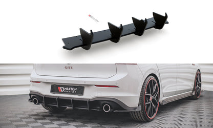 Street Pro Heckansatz Diffusor V.1 passend für VW Golf GTI Mk8 schwarz matt
