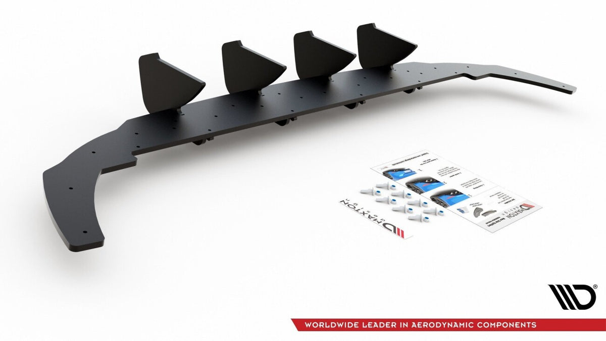 Street Pro Heckansatz Diffusor V.1 passend für VW Golf Mk8 schwarz matt