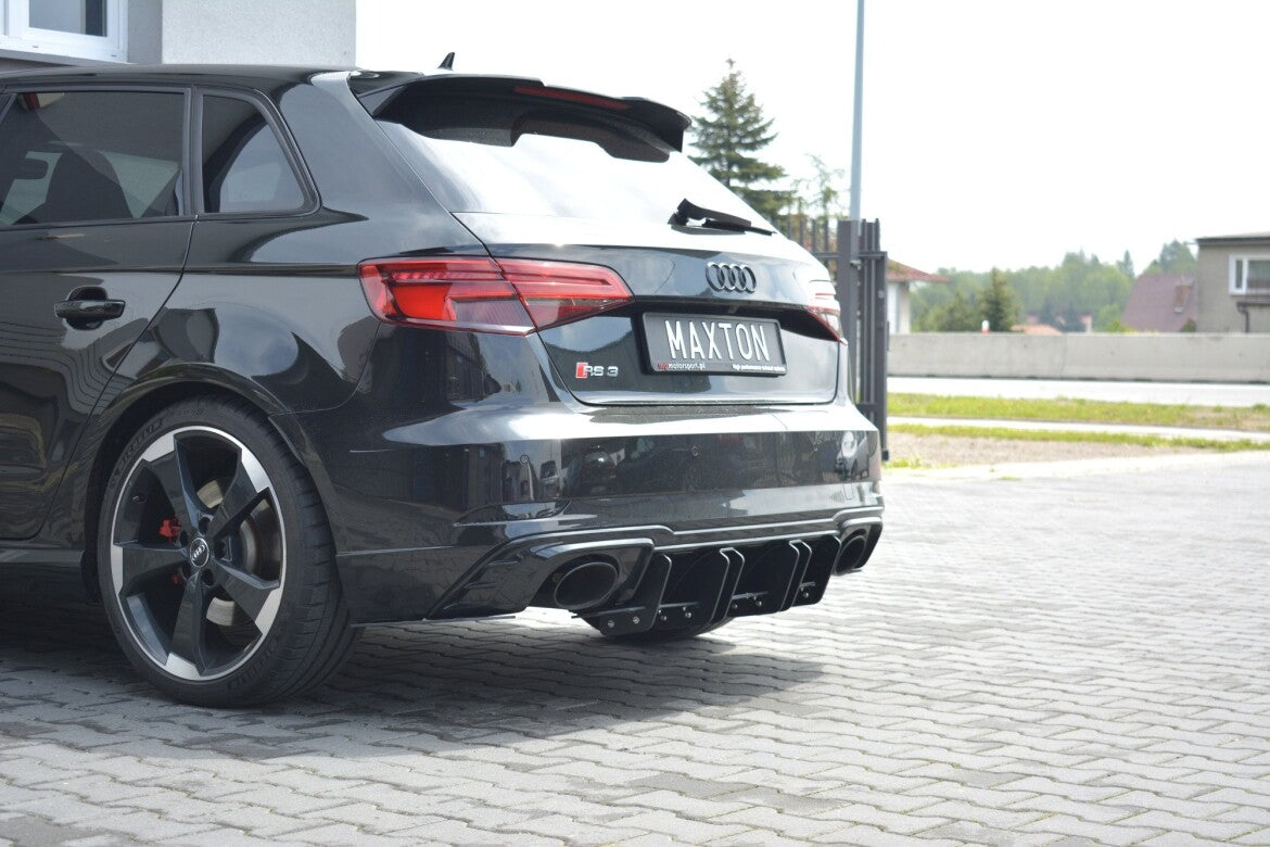 Street Pro Heckansatz Diffusor V.2 passend für Audi RS3 8V FL Sportback schwarz matt