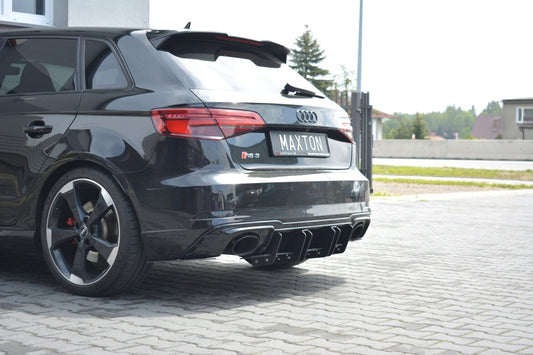 Street Pro Heckansatz Diffusor V.2 passend für Audi RS3 8V FL Sportback schwarz matt
