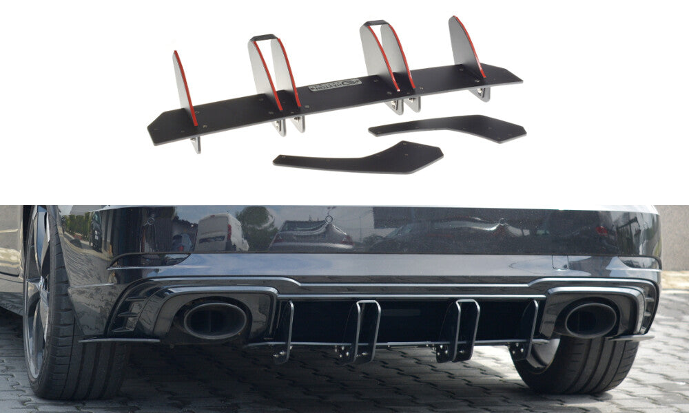 Street Pro Heckansatz Diffusor V.2 passend für Audi RS3 8V FL Sportback schwarz matt