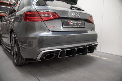 Street Pro Heckansatz Diffusor V.2 passend für Audi RS3 8V Sportback schwarz matt