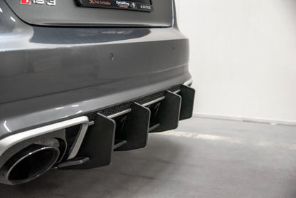 Street Pro Heckansatz Diffusor V.2 passend für Audi RS3 8V Sportback schwarz matt