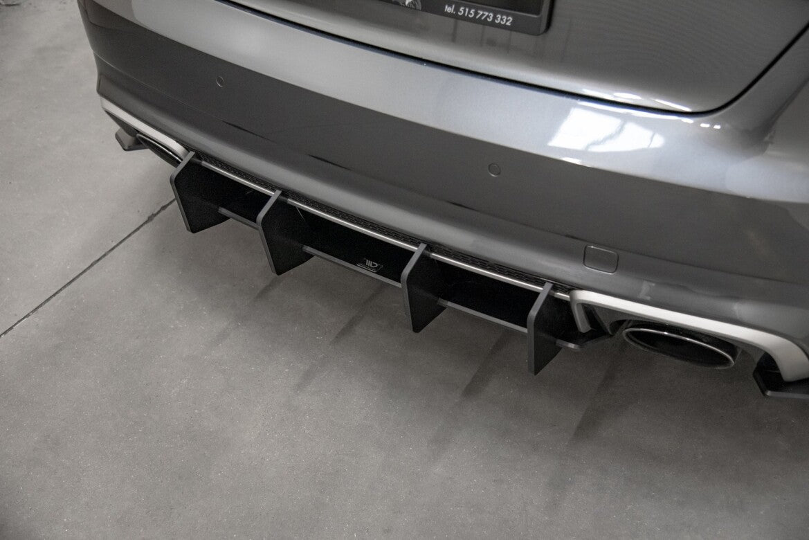 Street Pro Heckansatz Diffusor V.2 passend für Audi RS3 8V Sportback schwarz matt