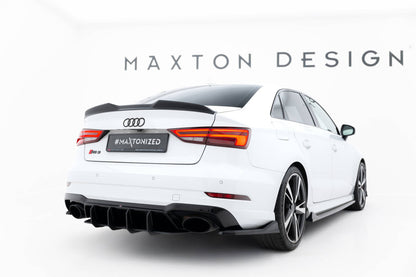 Street Pro Heckansatz Diffusor V.2 passend für Audi RS3 Limousine 8V FL schwarz matt