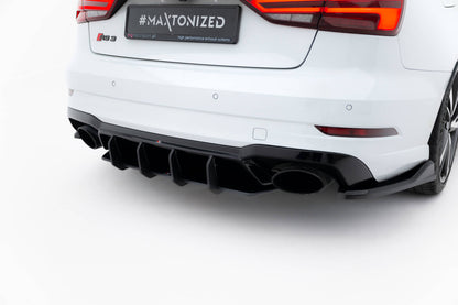 Street Pro Heckansatz Diffusor V.2 passend für Audi RS3 Limousine 8V FL schwarz matt