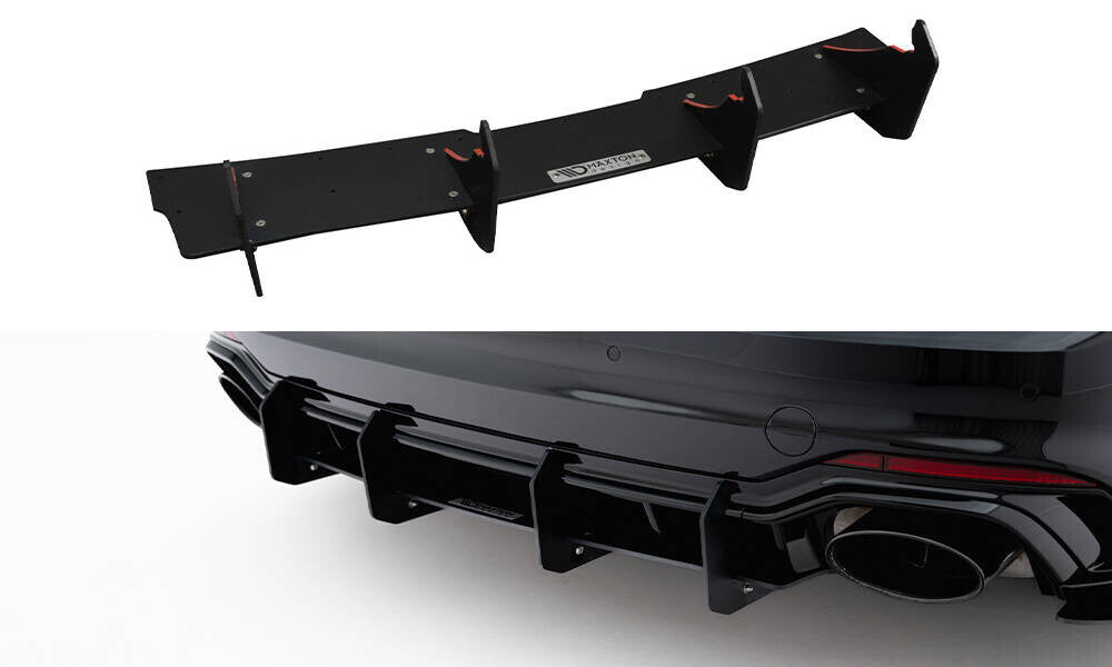 Street Pro Heckansatz Diffusor V.2 passend für Audi RS5 Coupe / Sportback F5 schwarz matt
