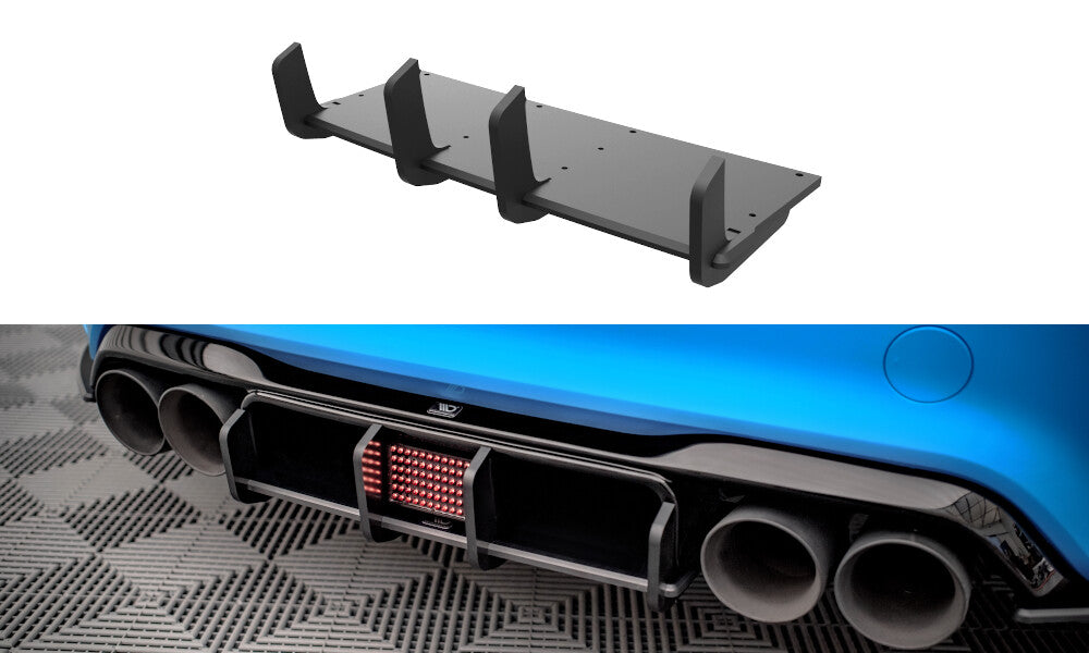 Street Pro Heckansatz Diffusor V.2 passend für BMW M2 F87 schwarz matt