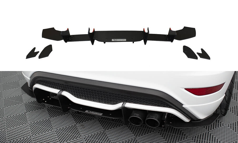 Street Pro Heckansatz Diffusor V.2 passend für Ford Fiesta Mk7 ST FL schwarz matt