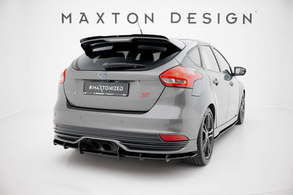 Street Pro Heckansatz Diffusor V.2 passend für Ford Focus ST Mk3 FL schwarz matt