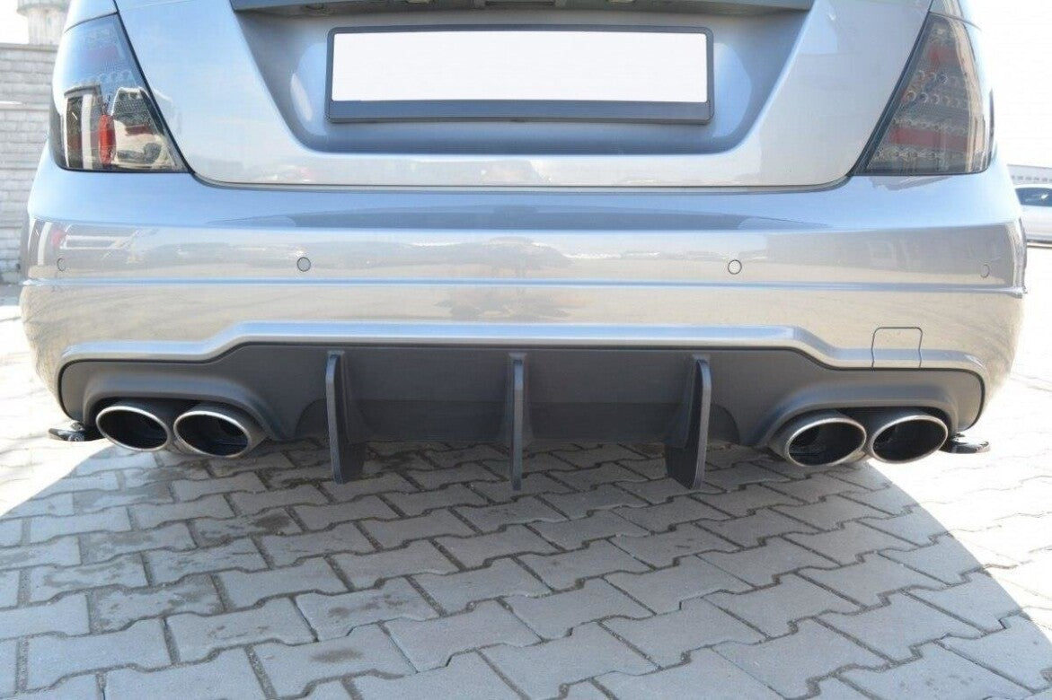 Street Pro Heckansatz Diffusor V.2 passend für Mercedes C W204 AMG-Line (FL) schwarz matt