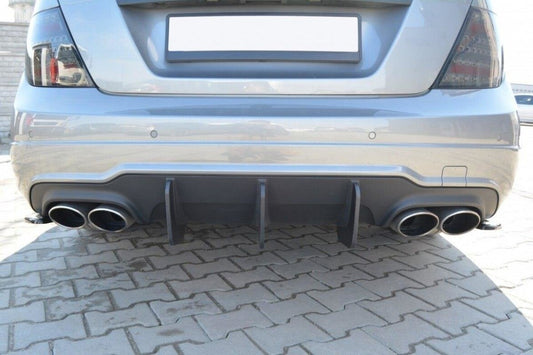 Street Pro Heckansatz Diffusor V.2 passend für Mercedes C W204 AMG-Line (FL) schwarz matt