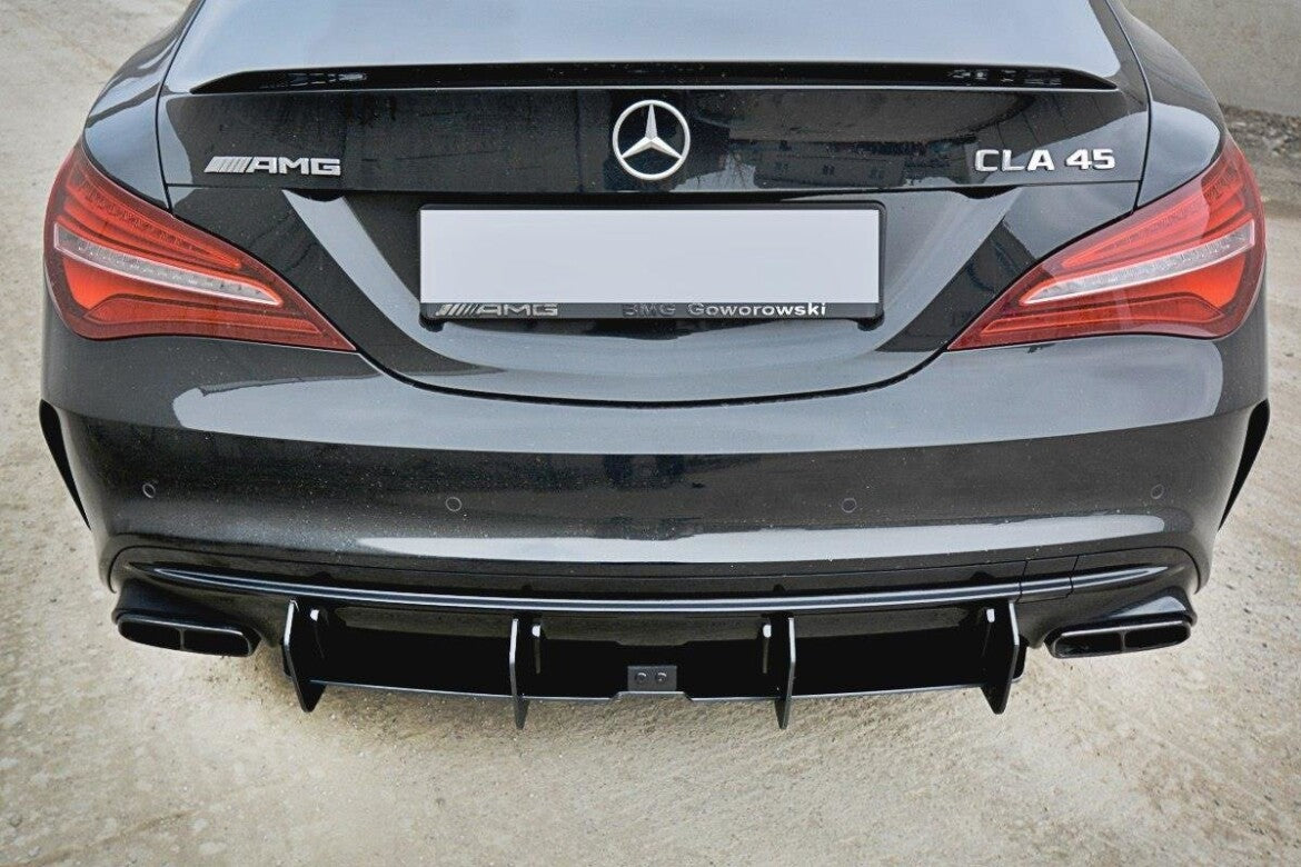 Street Pro Heckansatz Diffusor V.2 passend für Mercedes CLA A45 AMG C117 FL schwarz matt