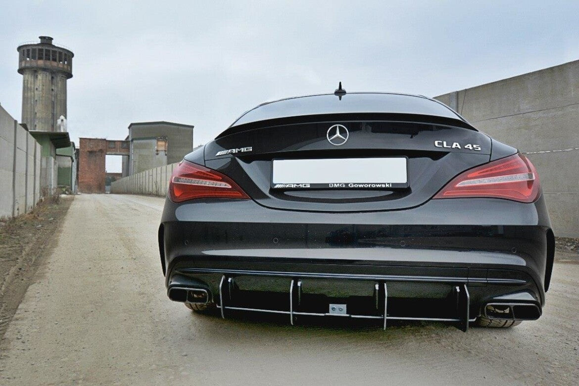 Street Pro Heckansatz Diffusor V.2 passend für Mercedes CLA A45 AMG C117 FL schwarz matt