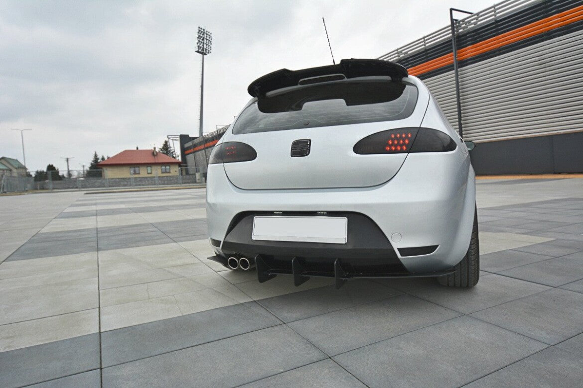 Street Pro Heckansatz Diffusor V.2 passend für Seat Leon Mk2 CUPRA/ FR schwarz matt