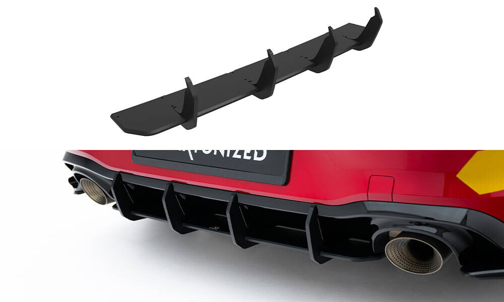 Street Pro Heckansatz Diffusor V.2 passend für VW Golf GTI Clubsport Mk8 FL schwarz matt