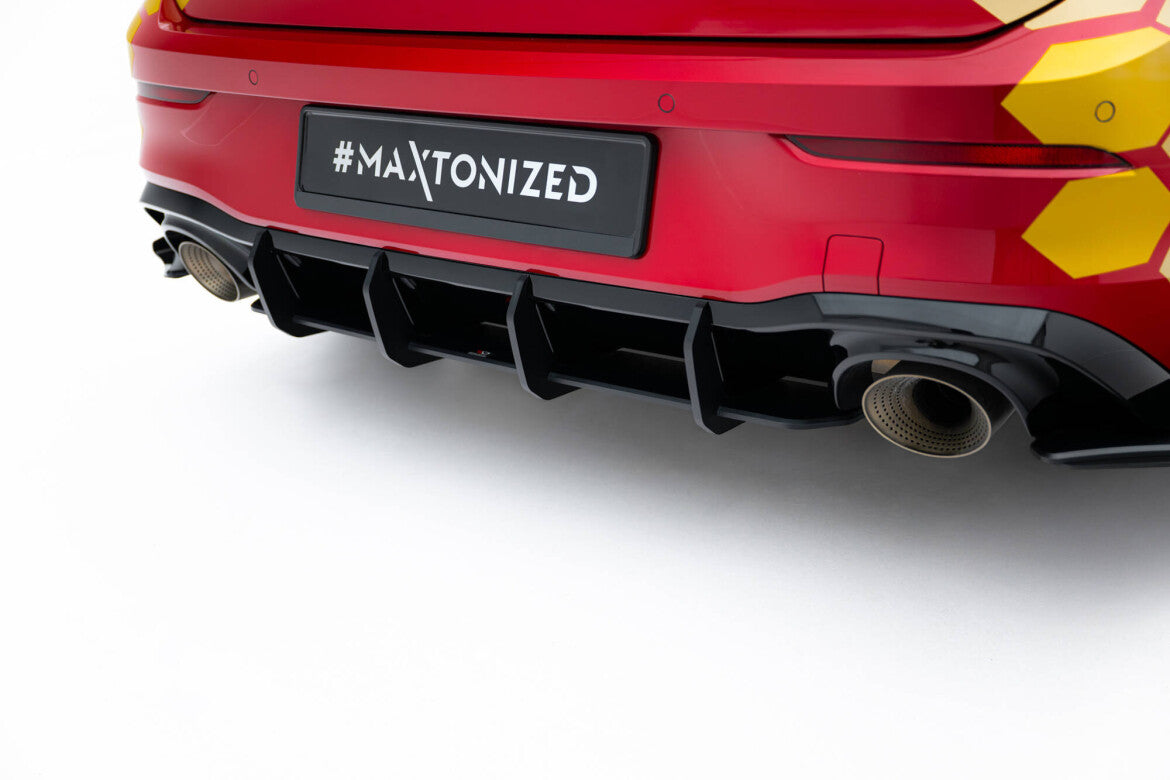 Street Pro Heckansatz Diffusor V.2 passend für VW Golf GTI Clubsport Mk8 FL schwarz matt