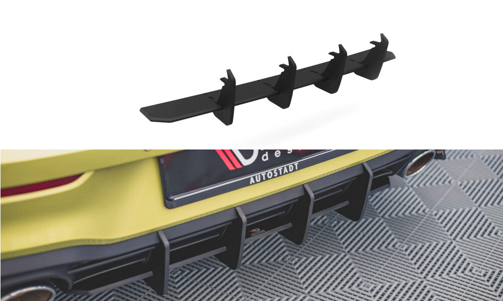 Street Pro Heckansatz Diffusor V.2 passend für VW Golf GTI Clubsport Mk8 schwarz matt