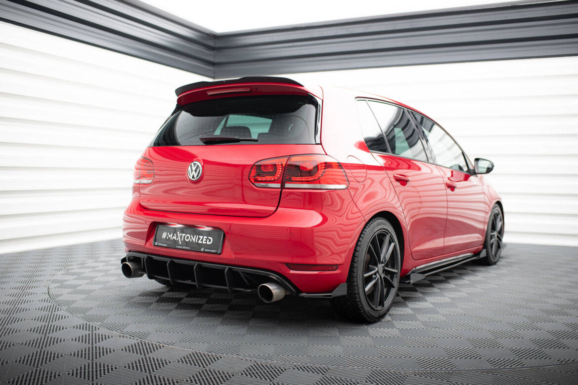 Street Pro Heckansatz Diffusor V.2 passend für VW Golf GTI Mk6 schwarz matt