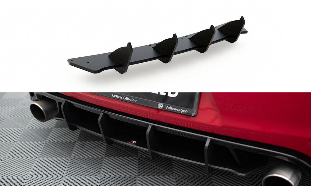 Street Pro Heckansatz Diffusor V.2 passend für VW Golf GTI Mk6 schwarz matt