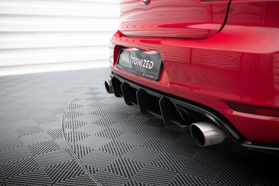 Street Pro Heckansatz Diffusor V.2 passend für VW Golf GTI Mk6 schwarz matt