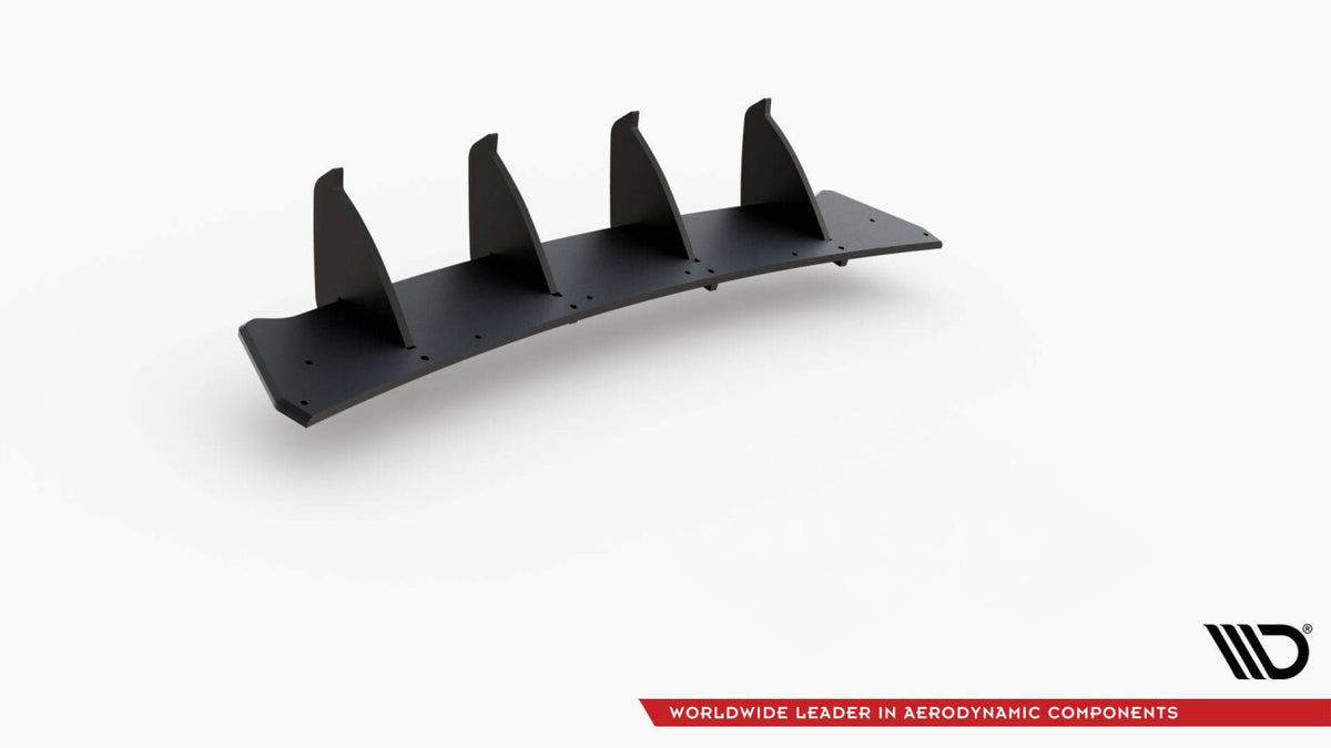 Street Pro Heckansatz Diffusor V.2 passend für VW Golf GTI Mk6 schwarz matt