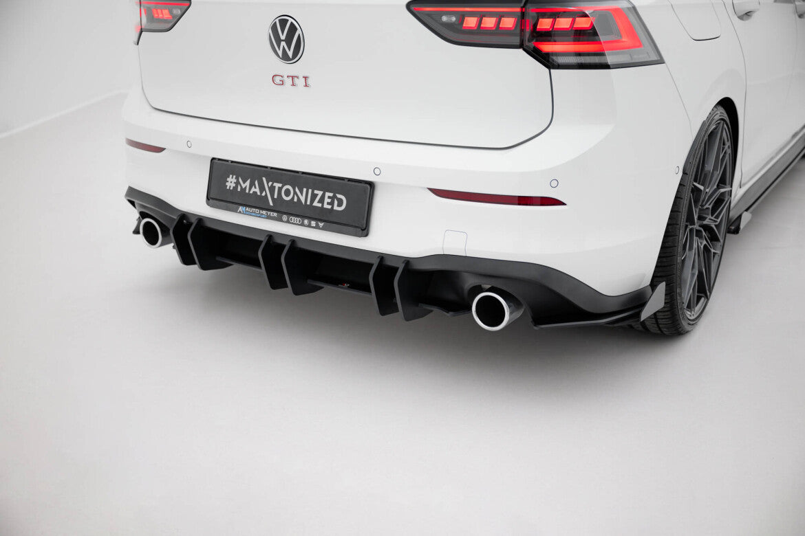 Street Pro Heckansatz Diffusor V.2 passend für VW Golf GTI Mk8 schwarz matt