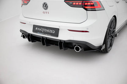Street Pro Heckansatz Diffusor V.2 passend für VW Golf GTI Mk8 schwarz matt