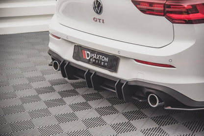 Street Pro Heckansatz Diffusor V.2 passend für VW Golf GTI Mk8 schwarz matt