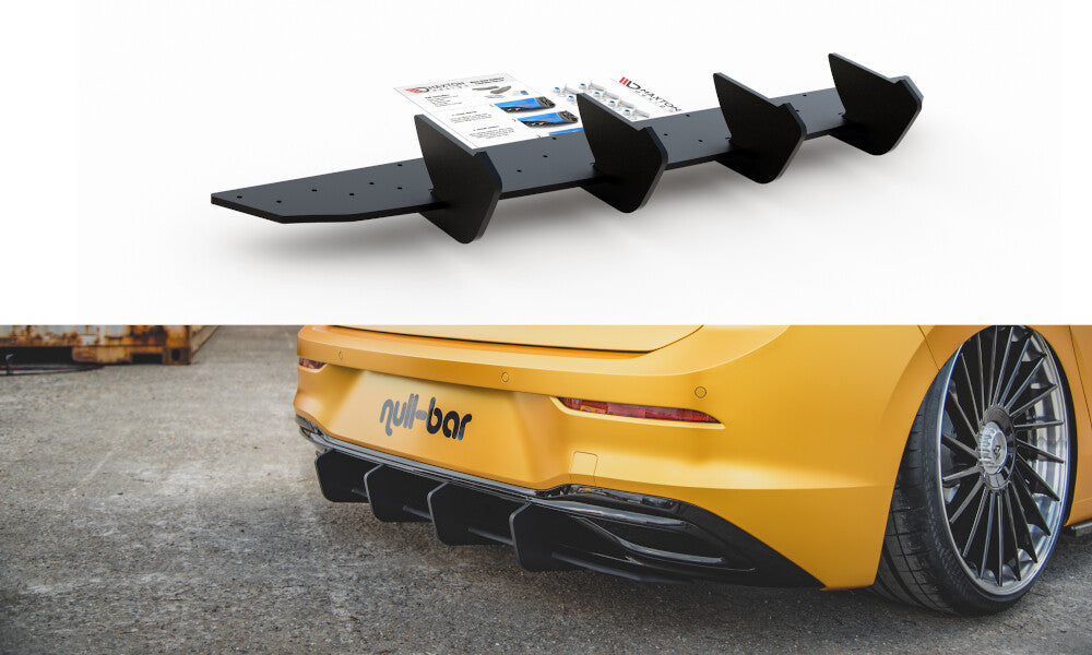 Street Pro Heckansatz Diffusor V.2 passend für VW Golf Mk8 schwarz matt
