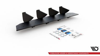 Street Pro Heckansatz Diffusor V.2 passend für VW Golf Mk8 schwarz matt
