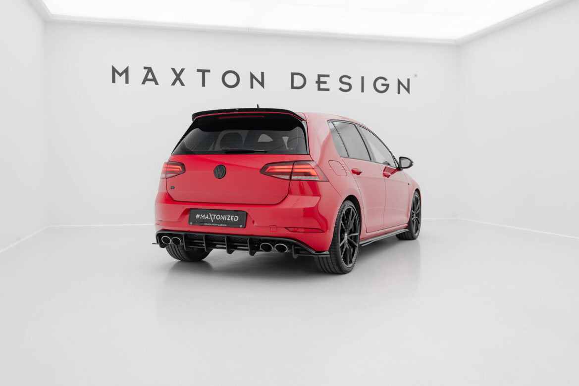 Street Pro Heckansatz Diffusor V.2 passend für VW Golf R Mk7 FL schwarz matt