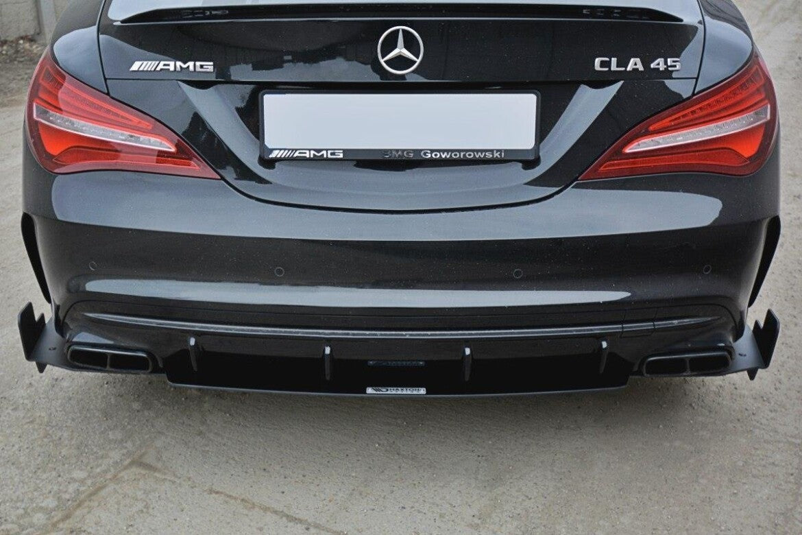 Street Pro Heckansatz Diffusor V.3 passend für Mercedes CLA A45 AMG C117 FL schwarz matt