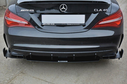 Street Pro Heckansatz Diffusor V.3 passend für Mercedes CLA A45 AMG C117 FL schwarz matt