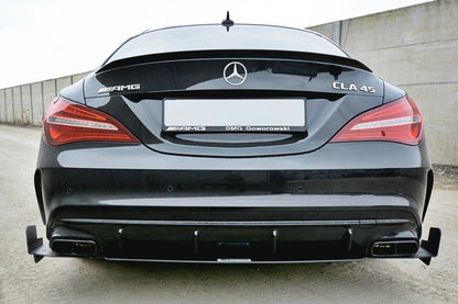 Street Pro Heckansatz Diffusor V.3 passend für Mercedes CLA A45 AMG C117 FL schwarz matt