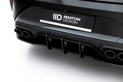 Street Pro Heckschürze passend für Cupra Leon Hatchback Mk1 Facelift schwarz matt + Hochglanz Flaps
