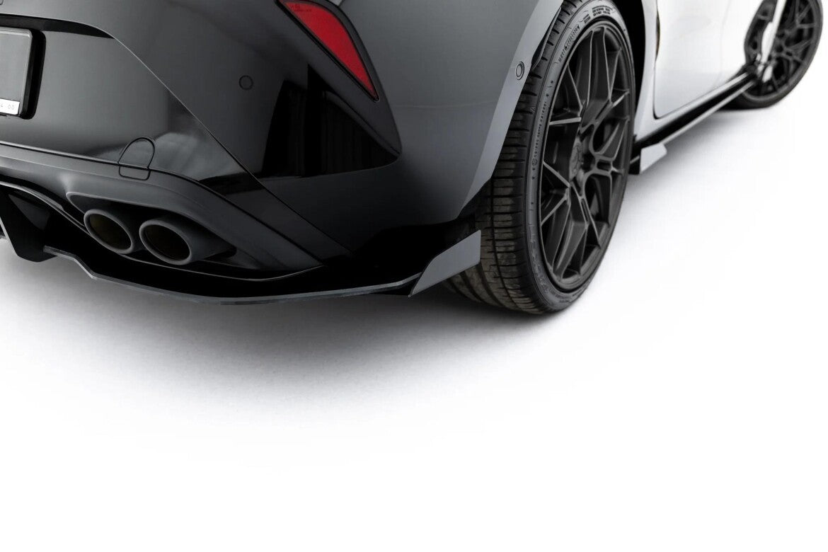 Street Pro Heckschürze passend für Cupra Leon Hatchback Mk1 Facelift schwarz matt + Hochglanz Flaps