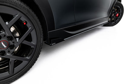 Street Pro Seitenschweller Ansatz (Paar) + Flaps passend für Mini Cooper John Cooper Works F65 schwarz Hochglanz