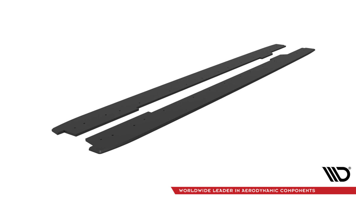 Street Pro Seitenschweller passend für Audi A5 / A5 S-Line / S5 Coupe / Cabrio 8T / 8T FL schwarz matt