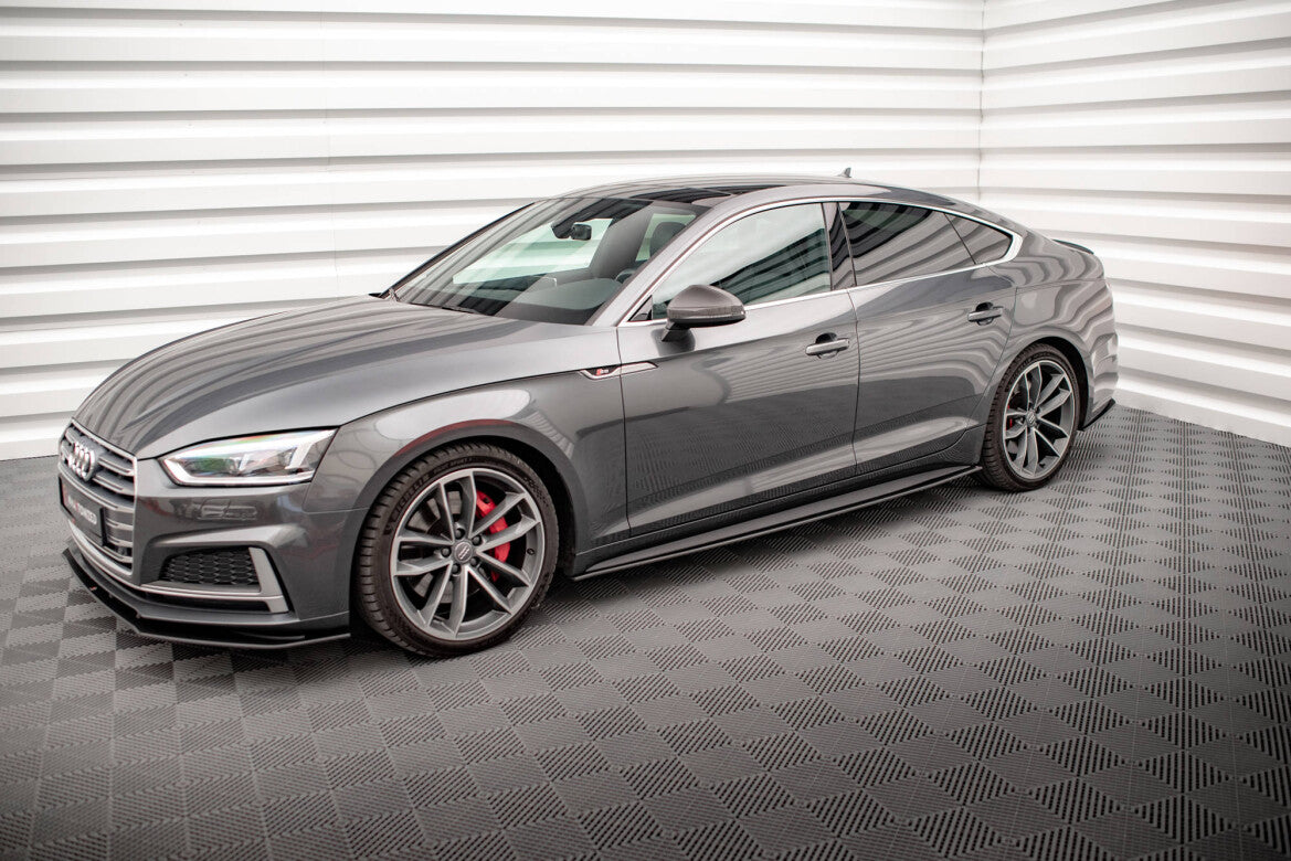 Street Pro Seitenschweller passend für Audi A5 S-Line / S5 Sportback F5 schwarz matt