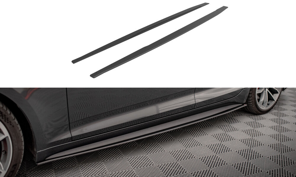 Street Pro Seitenschweller passend für Audi A5 S-Line / S5 Sportback F5 schwarz matt