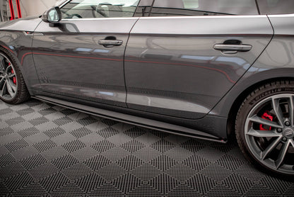 Street Pro Seitenschweller passend für Audi A5 S-Line / S5 Sportback F5 schwarz matt