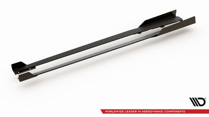 Street Pro Seitenschweller passend für Audi RS3 8V Sportback schwarz matt + Hochglanz Flaps