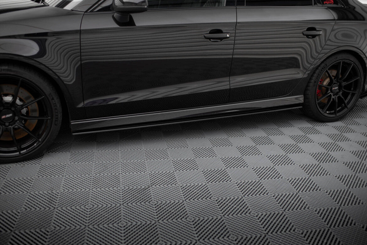 Street Pro Seitenschweller passend für Audi RS3 Limousine 8V FL schwarz matt