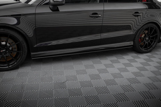 Street Pro Seitenschweller passend für Audi RS3 Limousine 8V FL schwarz matt