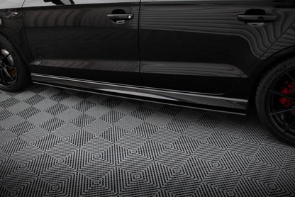 Street Pro Seitenschweller passend für Audi RS3 Limousine 8V FL schwarz matt