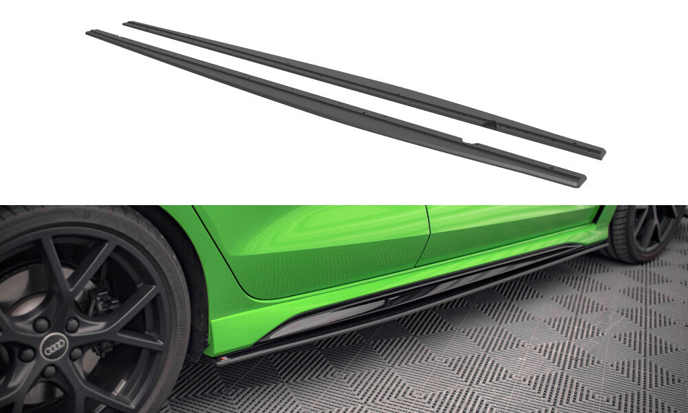 Street Pro Seitenschweller passend für Audi RS3 Limousine 8Y schwarz matt