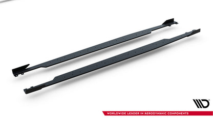 Street Pro Seitenschweller passend für Audi RS3 Sportback 8Y FL schwarz matt + Hochglanz Flaps
