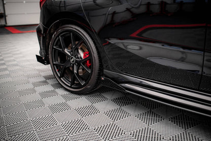 Street Pro Seitenschweller passend für Audi RS3 Sportback 8Y schwarz matt + Hochglanz Flaps