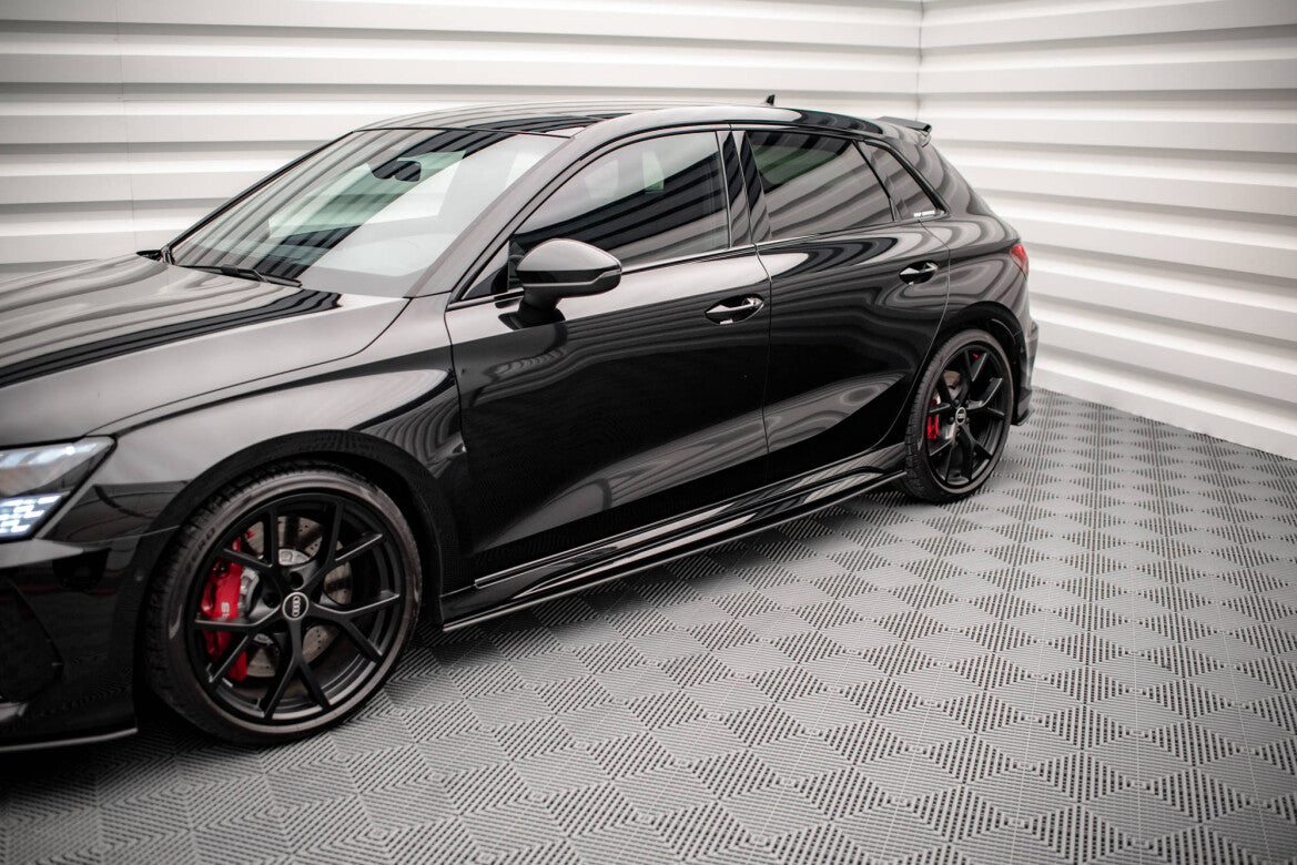Street Pro Seitenschweller passend für Audi RS3 Sportback 8Y schwarz matt